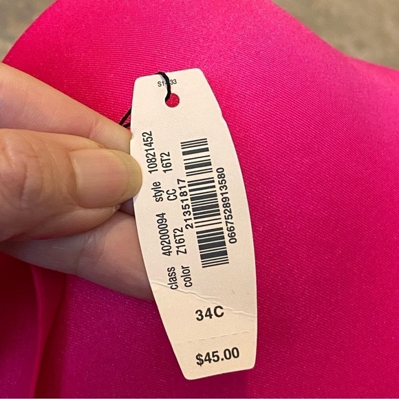 NWT~VICTORIA’S SECRET Hot Pink Lined Demi Underwire Padded Bra Size 34C - Picture 6 of 6